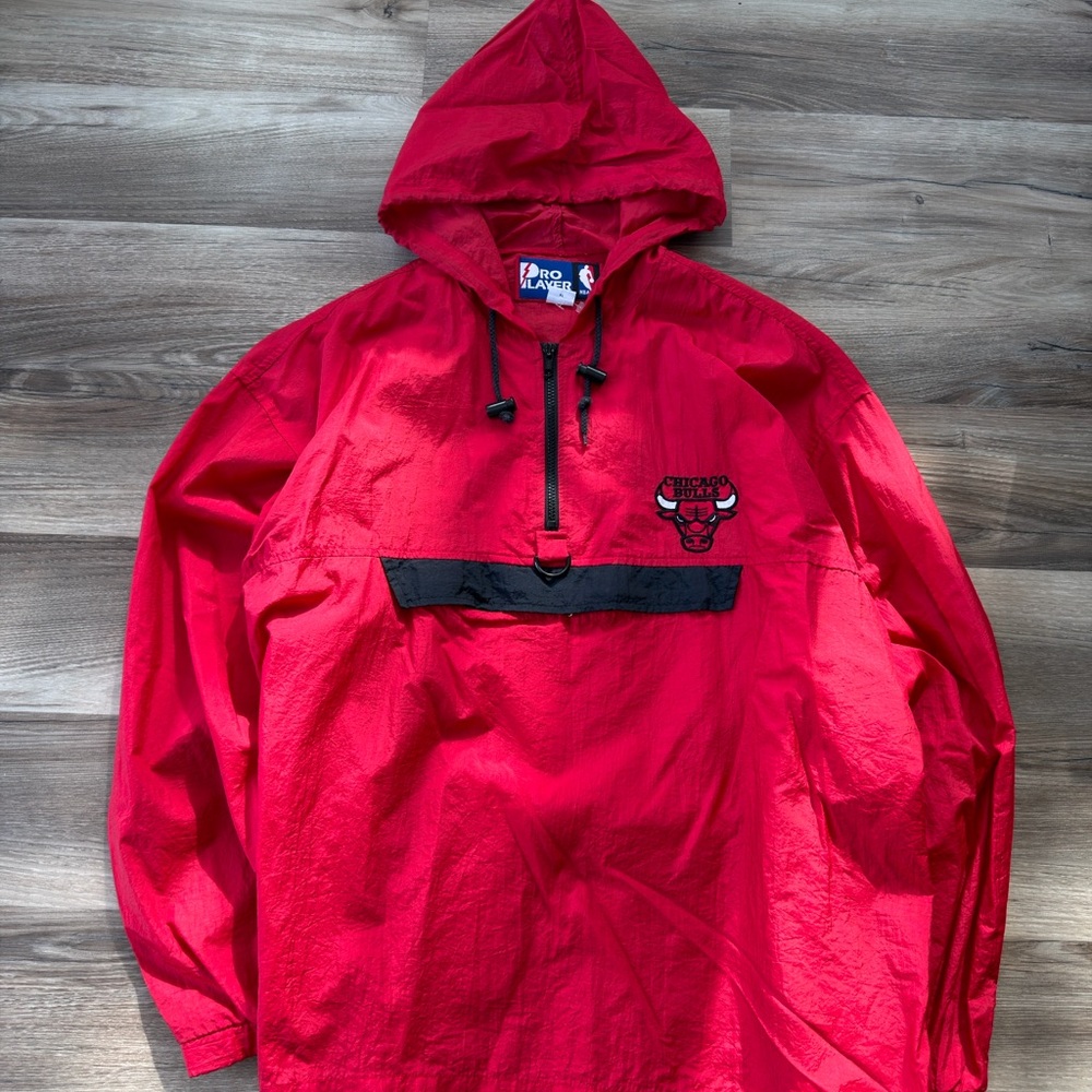 Pro Player Red Windbreaker with Black Accents